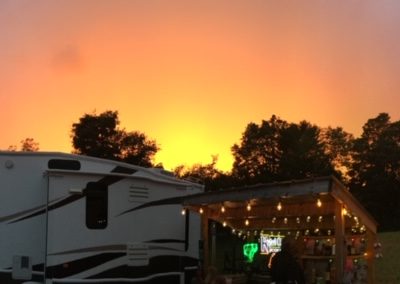 photo of sunset at the campground