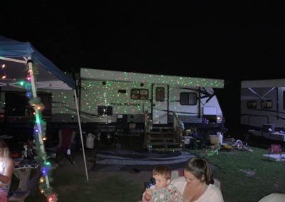 photo of christmas lights at the campground