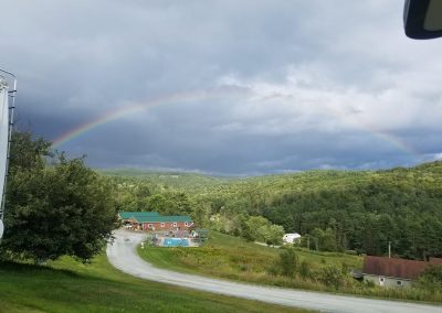 photo of rainbow of campground